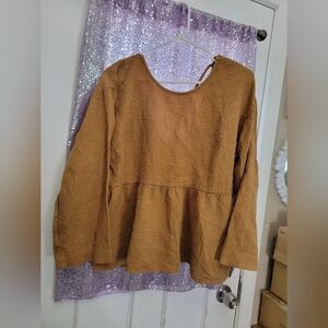 Madewell Textured Tan Knit Top